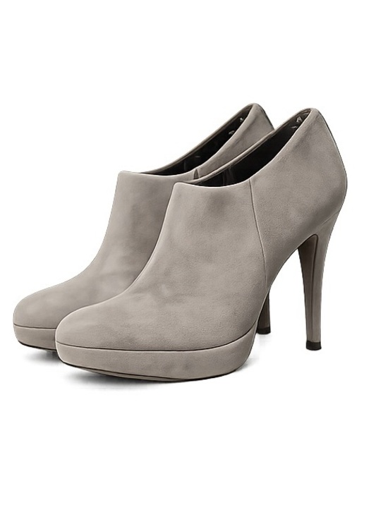 Stuart Weitzman Shoes - Stuart Weitzman Gray Suede Platform Ankle Booties